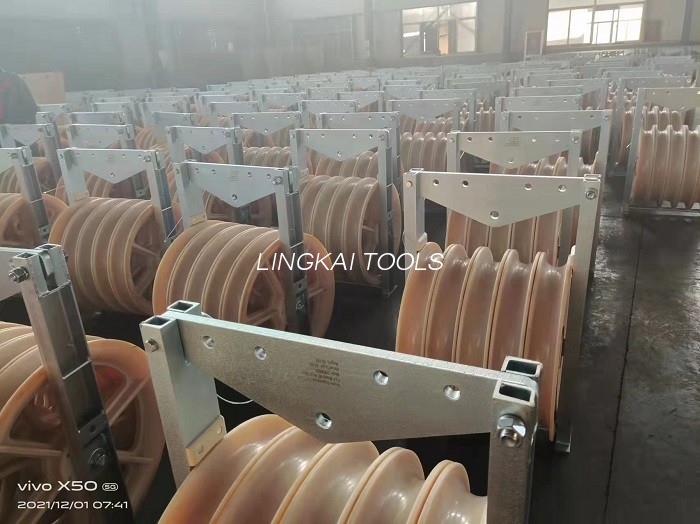 508 X 75 mm tre skiver transmisjonslinje Mc Nylon leder streng pilotblokk