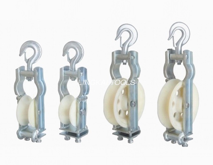 Skyward og kroket leder Wire Tau Remskive Stringing Sittende og hengende Type Dual-Use Stringing Block