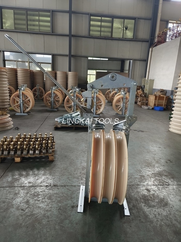 Nylon Fem skiver Helikopter Stringing Blocks For Conductor Stringing Site