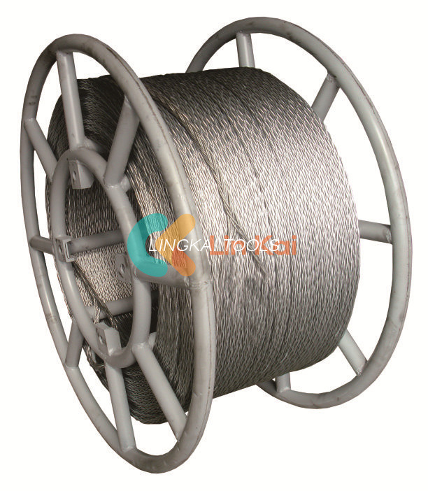 Lett 8/12-tråds 11MM Anti-twist ståltau for enkeltleder eller OPGW-streng