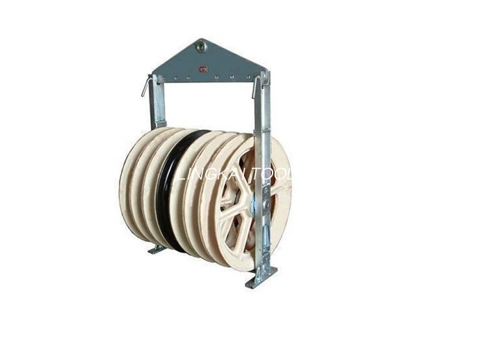 Fem nylonhjul Diameter 916 mm buntet lederskive for luftledning