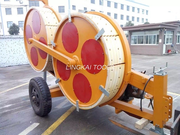Ståltau Hydraulisk kraftlinjestrengutstyr med MC Nylon Bull Wheel