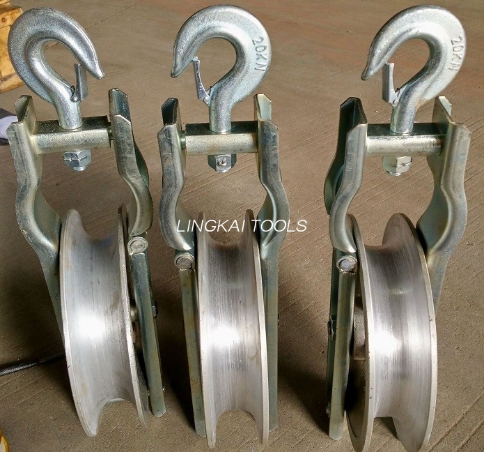 Enkel aluminiumskabeltrekkskive SHD 20 KN Lederstrengblokk