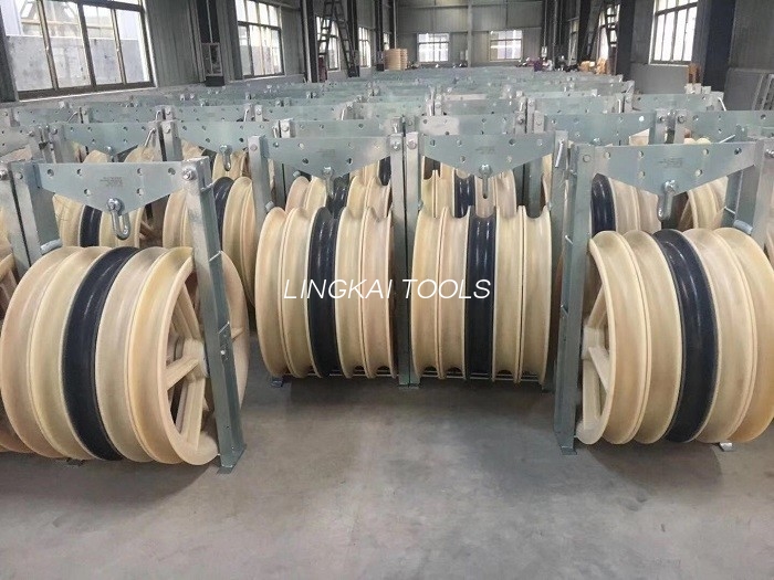 Tilpasset kabelskiveblokk Nylonskive 1-3 skive 1160 mm diameter